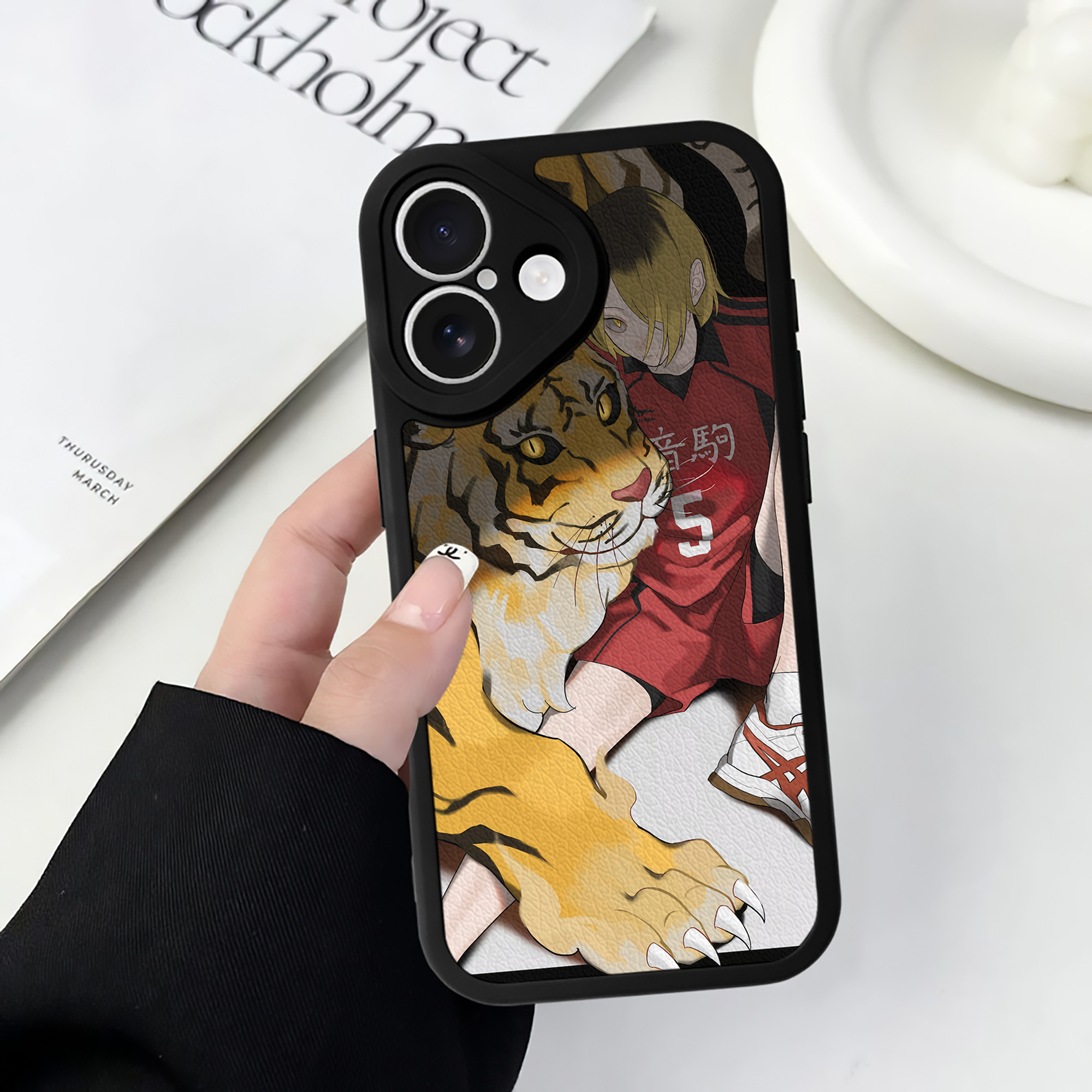 （画像用） ハイキュー!! Haikyu!! 【iPhone 16シリーズ対応】シリコンスマホケース（レザー調） 材質：シリコン